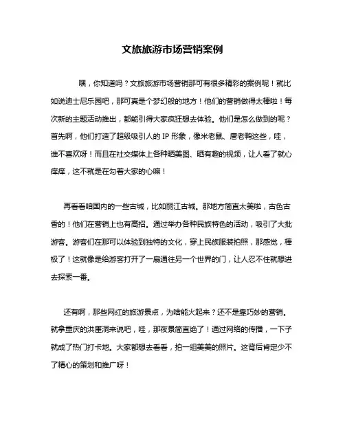 文旅旅游市场营销案例