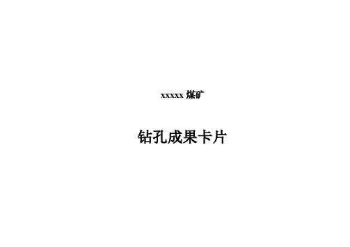 煤矿钻孔成果卡片(填)