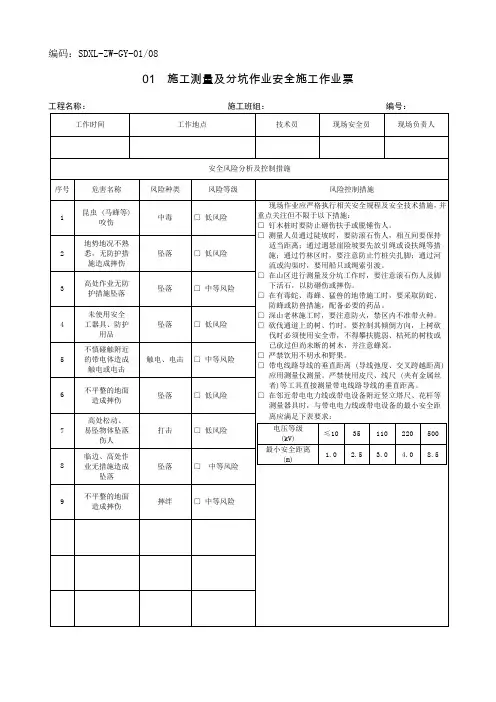 01 复测及分坑