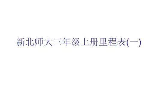 北师大版三年级上册数学《里程表一》 (共12张PPT)