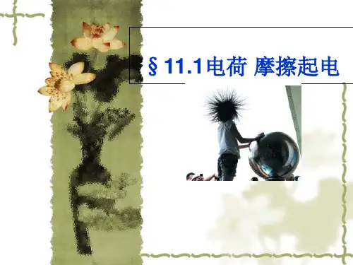 鲁科版 物理 九年级上册 电荷 摩擦起电优秀课件资料
