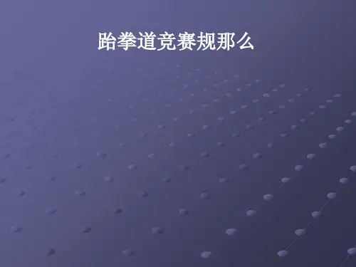 跆拳道规则(新)