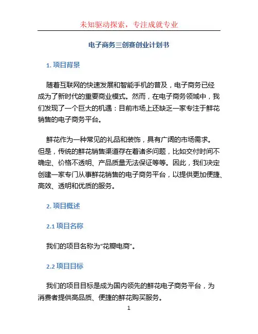 电子商务三创赛创业计划书