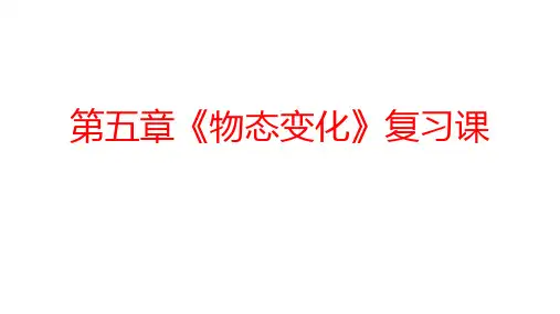2023年中考物理复习课件------《物态变化》 