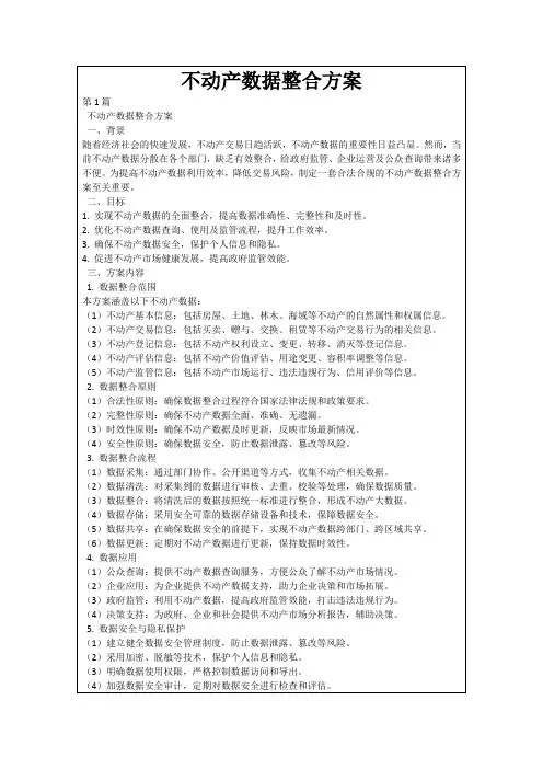 不动产数据整合方案
