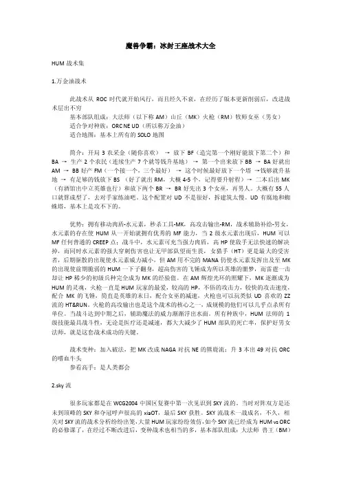 魔兽争霸：冰封王座战术大全