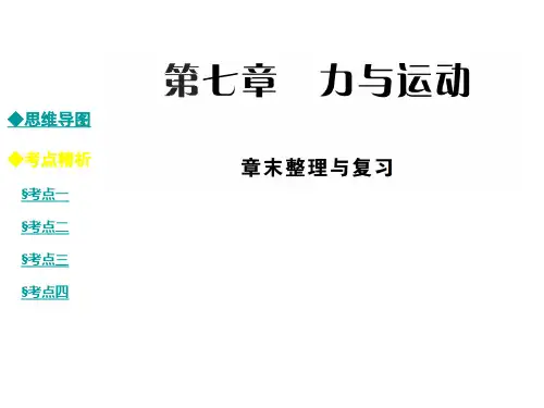 新沪科版八年级物理下册章末整理与复习课件