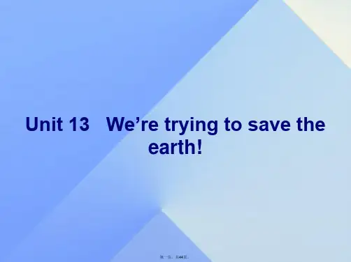 广东学导练九年级英语全册Unit13We’retryingtosavetheearthSection