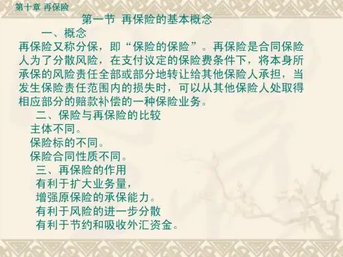 保险学8(再保险)