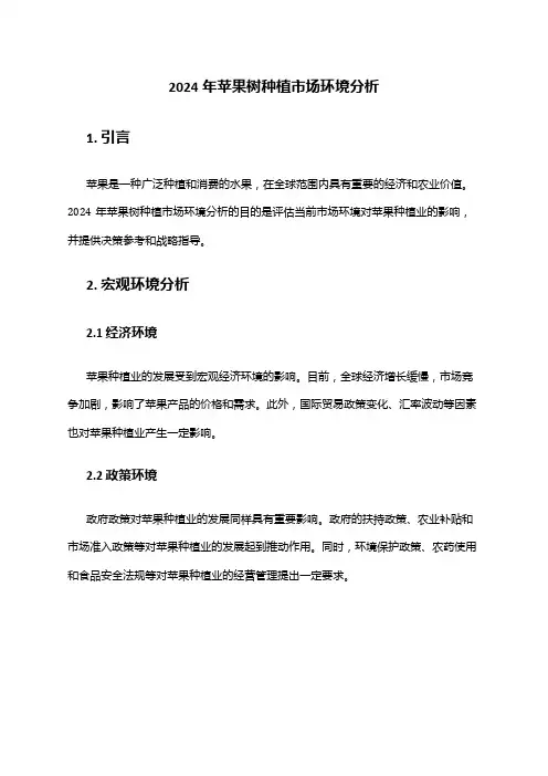 2024年苹果树种植市场环境分析