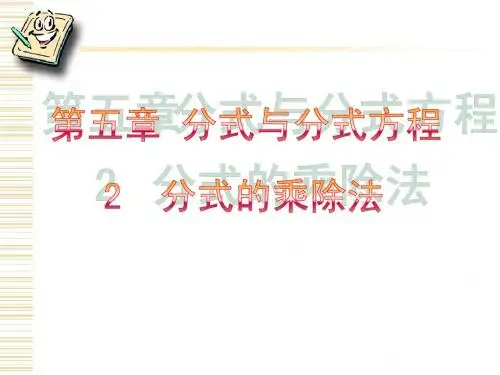 分式的乘除法