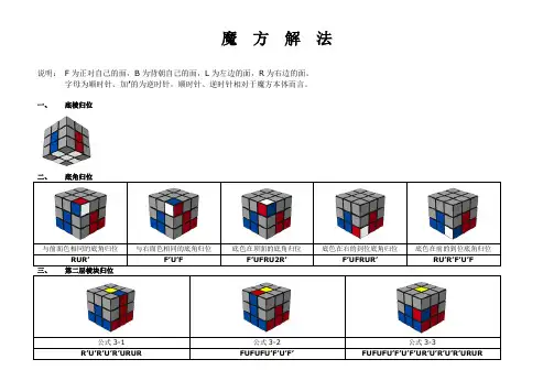 三阶魔方解法