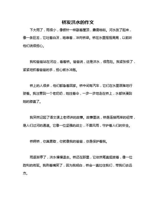 桥发洪水的作文