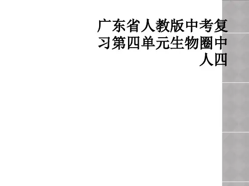 广东省人教版中考复习第四单元生物圈中人四