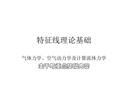 气体动力学讲义吴子牛特征线理论
