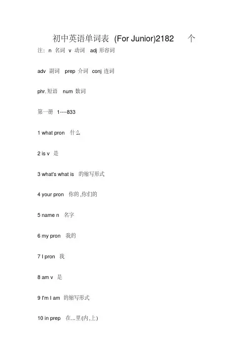 初中英语单词表(ForJunior)2182个.pdf