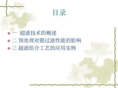 超滤膜水处理技术