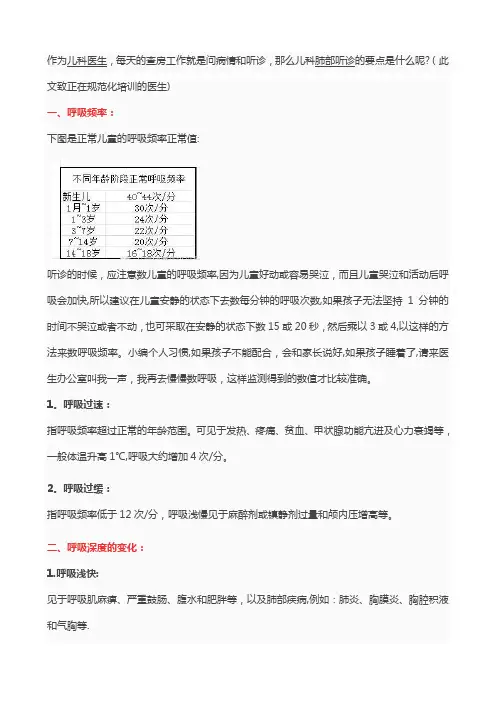 临床肺部儿科听诊大全
