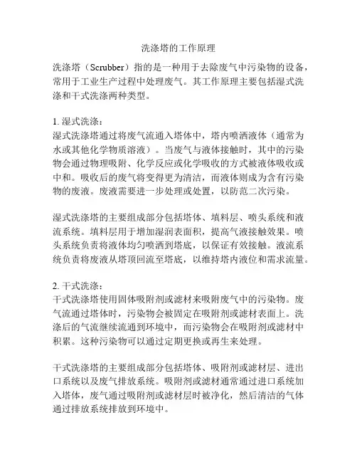 洗涤塔的工作原理