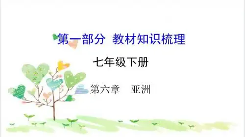 初中 地理七年级下册 《6第六章 我们所在的大洲---亚洲》PPT课件