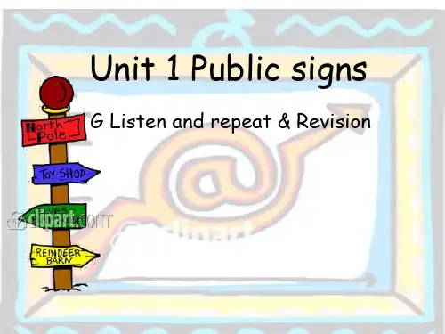 6A Unit1 Public signs第五课时PPT课件