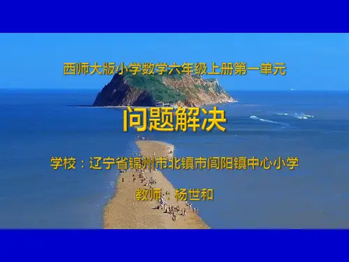 六年级上册数学课件-1.1 问题解决 ︳西师大版(共20张PPT)