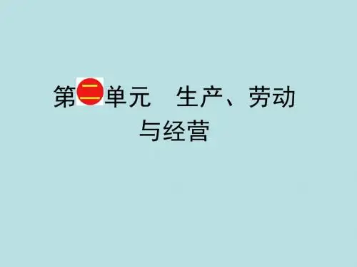高三政治一轮复习课件：(经济生活)第二单元第四课《生产与经