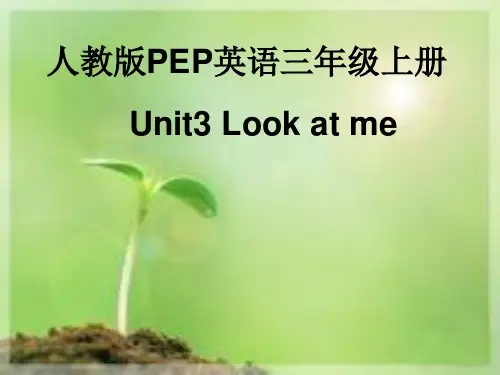 pep三年级英语上册Look at me-优质课件