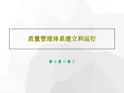 质量管理体系建立和运行64页PPT