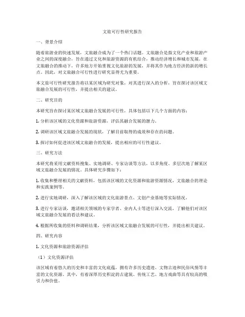 文旅可行性研究报告