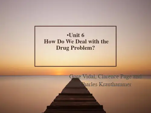 现代大学英语3 Unit 6 Drugs