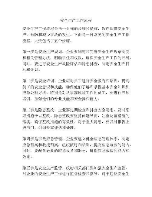 安全生产工作流程
