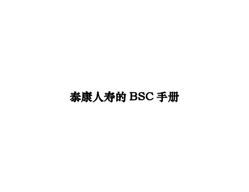 泰康人寿的BSC手册范本