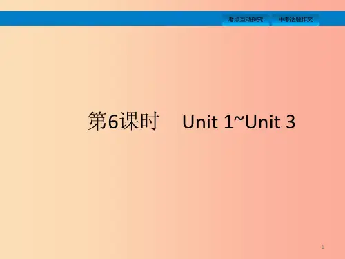 课标通用甘肃省2019年中考英语总复习第6课时八上Unit1_3课件PPT