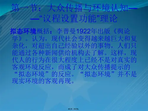第十章：大众传播宏观社会效果