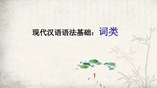 现代汉语语法基础：词类