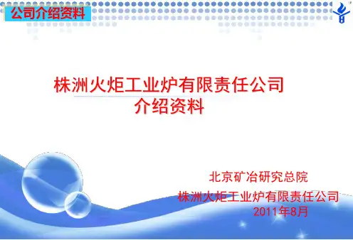 株洲火炬工业炉有限责任公司简介(铅锌冶炼设备专业企业)ppt