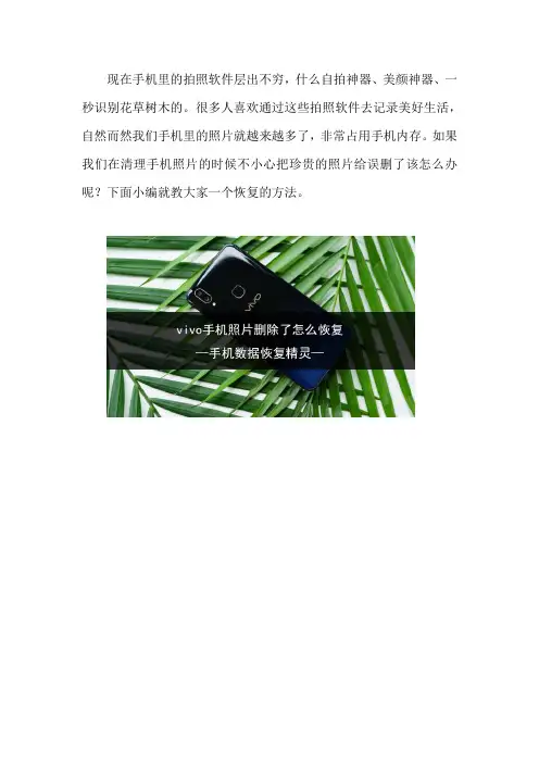 vivo手机照片删除了怎么恢复