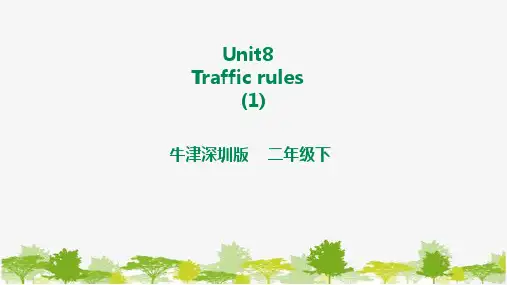 Unit 8 Traffic rules第一课时课件