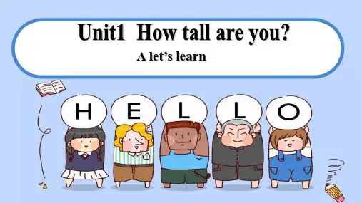 人教版小学六年级英语下册课件 Unit1 PA Let's learn 课件