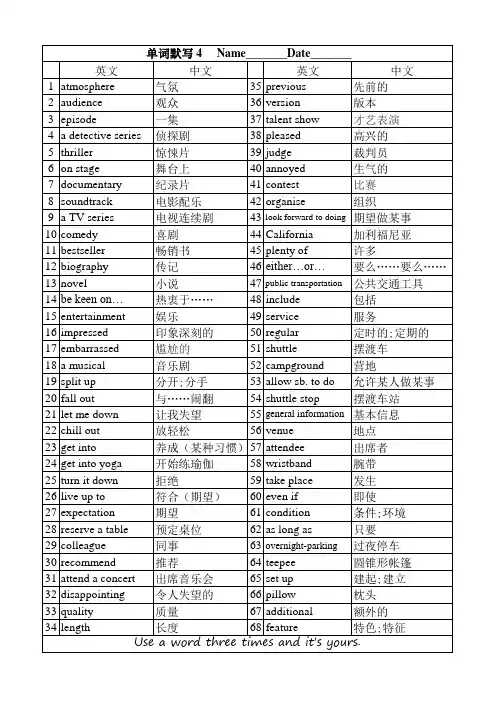 PET单词表4
