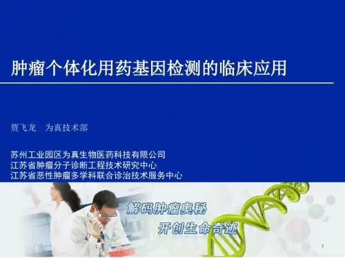 肿瘤个体化用药基因检测的临床应用PPT课件