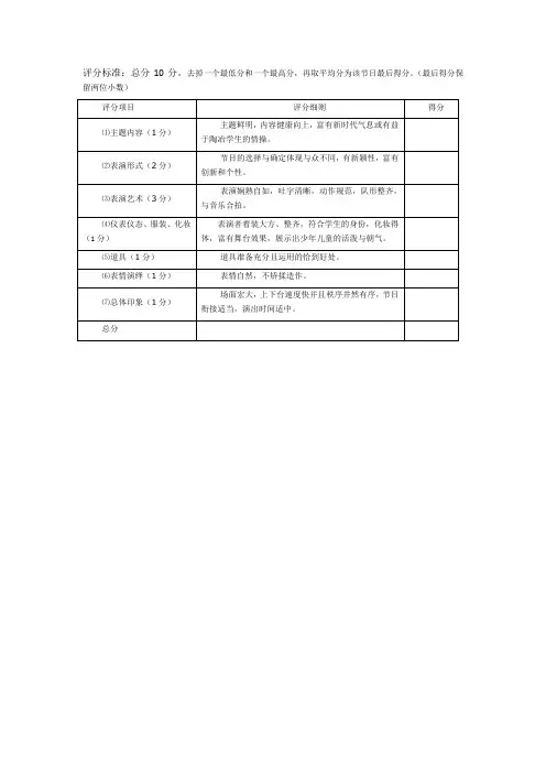 评分标准531