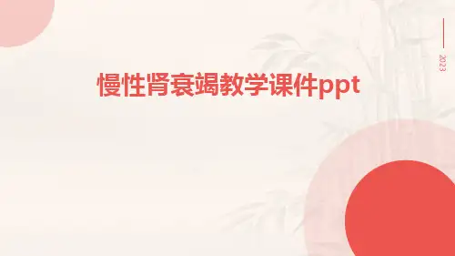 慢性肾衰竭教学课件ppt