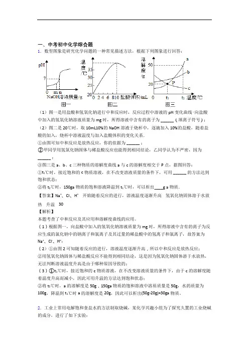 2020-2021【化学】化学一模试题分类汇编——综合题综合及答案解析