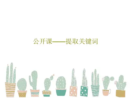 公开课——提取关键词27页PPT