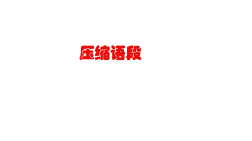 【高考专题复习】压缩语段 课件