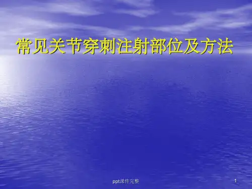 关节穿刺方法ppt课件