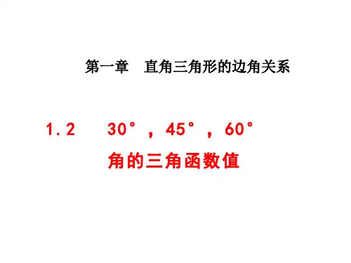 1.2 30°,45°,60°角的三角函数值(共32张PPT)