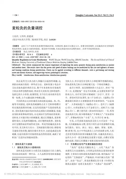 麦粒灸的灸量调控_王欣君